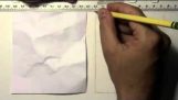 Tegne en krøllet papir