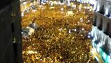 Spagna 15 ott 2011: Proteste a Madrid per le misure di austerità
