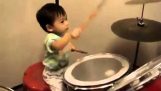 One-year-old drummer
