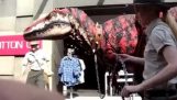 Een dinosaurus in Melbourne