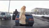 Een gewone dag in de straten van Rusland