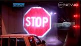 Signaler med hologram på gatorna i Sydney