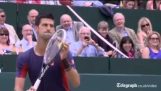 De Novak Djokovic Maria Sharapova imiteert de