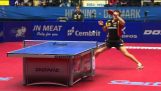 Unlikely set of table tennis match
