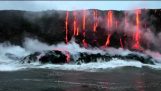 Waterfall of lava