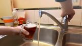 Beer flows from the tap of my home!