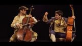 Great performance of "Thunderstruck" of AC/DC with two cello