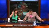 News anchors react to earthquake live on air