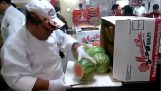 Peeling de melon d'eau en un temps record