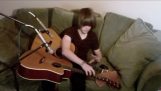 15 Jahre alter Zauberer auf der Gitarre