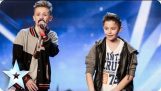 Two young boys sing about overcoming bullying