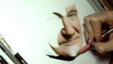 Ritratto di Robin Williams in dettaglio sorprendente
