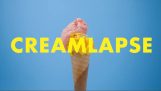 Ice cream that melts in timelapse