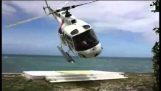 Helikopter verliest controle tijdens de Landing op eiland Resort