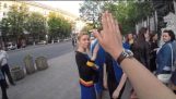 High Fiving Strangers in Europe