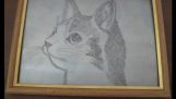 Ciężka droga do narysować kota