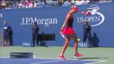 Kristina Mladenovic VS Roberta Vinci – Mladenovic utrolig sjonglering – US Open 2015