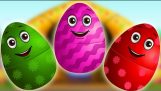 Surprise Eggs Nursery Rhymes | Old MacDonald Had A Farm | Learn Colours & Farm Animals | ChuChu TV