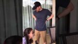 Daughter Pretends to Get Engaged in Front of Father