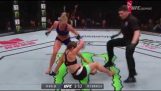 Holly Holm Knockouts Bethe Correia med Ronda Rousey Headkick