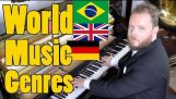 विश्व के प्रत्येक देश के लिए एक संगीत शैली