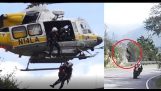 MOTORCYCLE RIDER CRASHES/FALLS OFF CLIFF