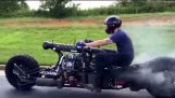 45 mph Ejecutar hidrostática AWD Turbo Diesel motocicleta