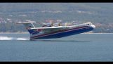 The demonstration of Russian flying boat Be-200