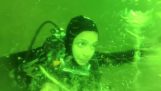 Diver panics at 15 meters depth