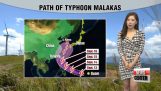 Tajfun MALAKA ohrožuje Japonsko