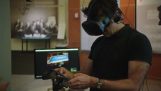 Ένας πρωταθλητής του μπιλιάρδου παίζει στην εικονική πραγματικότητα