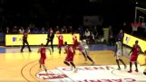 Foul by coach in basketball game