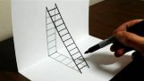 Как да се направи триизмерна стълба