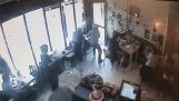 Computer theft from a cafe in London