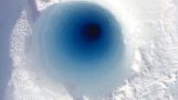 Throwing a piece of ice in a hole 90 meters