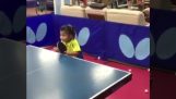 Future champion of ping-pong