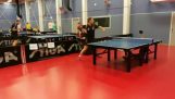 De gelukkigste moment in de wedstrijd ping pong