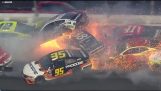 21 cars collide in the race Daytona 500