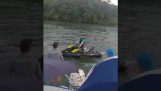 Interrupting a party, with jet ski