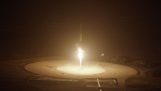 Den første lodrette landing raket efter flyvning i rummet