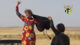ISİS arınmış, Suriye kadın siyah elbiseler kaka