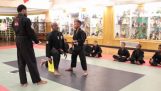 Lektion fürs Leben während einer Übung Martial arts