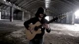 Fantastisk tolkning av “Thunderstruck” på akustisk gitarr