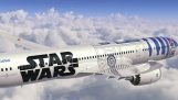 Un avión con los colores de Star Wars