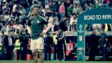 Cristiano Ronaldo scoruri un copil in fata cu mingea