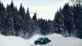 På en snöig väg i Norge…