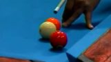 The unlikely shot at billiards by Alain Martel