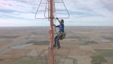 Zmiana lamp w anteny 460 metrów