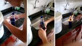 How to make a beer bottle in glass