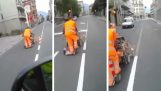 Road marking from a professional